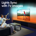 将图片加载到图库查看器，Immersion TV LED Backlights - LED Strip Lights with HDMI Sync Box, RGBIC TV Lighting with Music Sync for 55-65 inch TVs PC